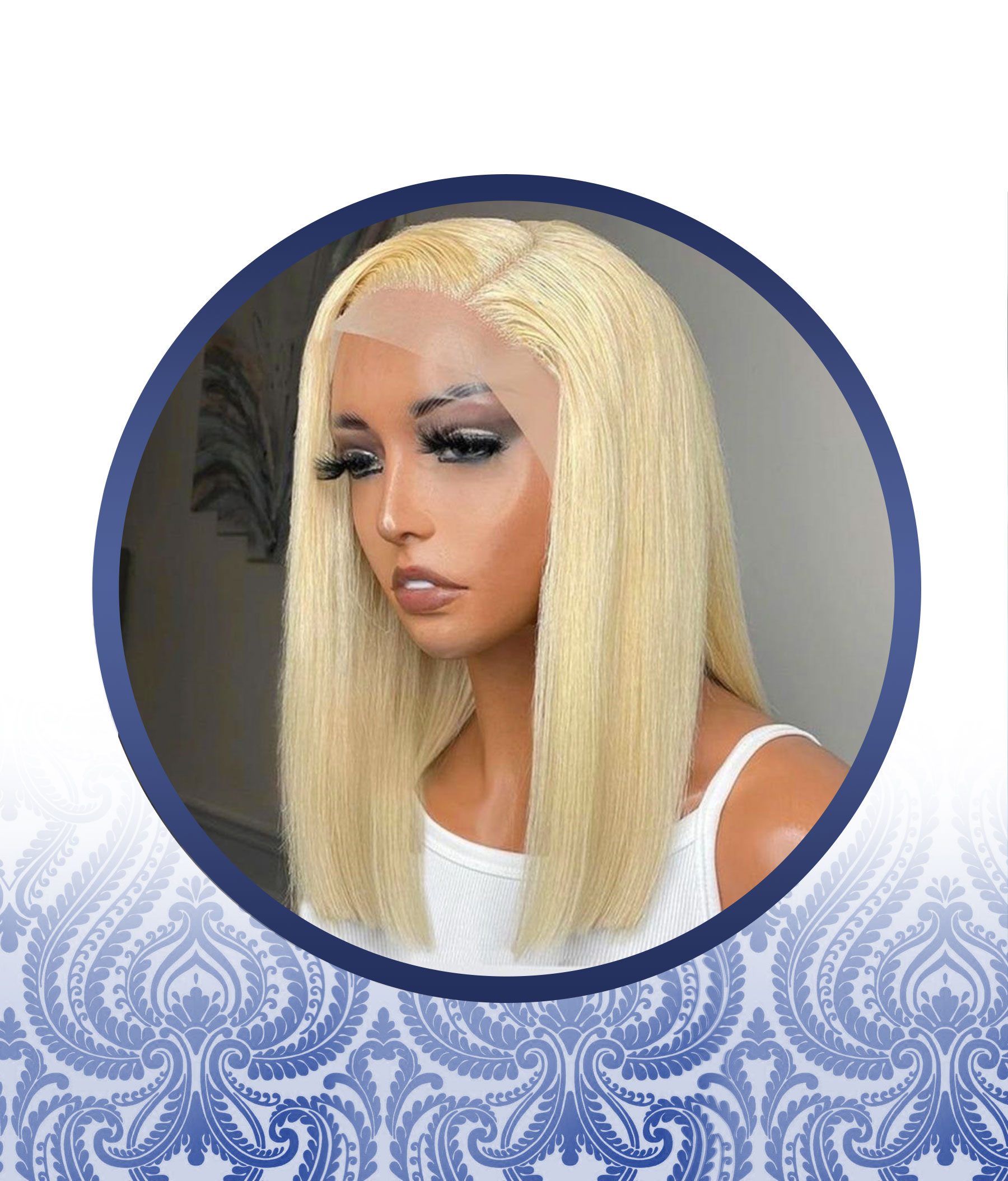 12″ straight platinum lace frontal wig 12″ straight platinum lace frontal wig