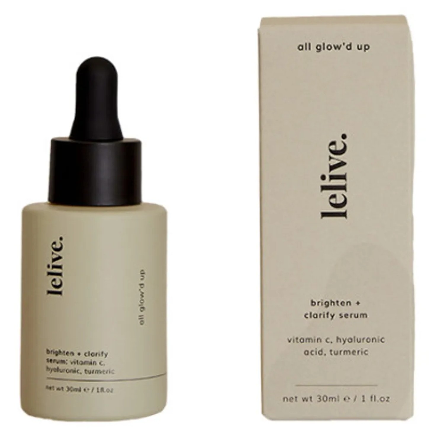lelive. all glow'd up vitamin c, turmeric & hyaluronic acid brightening serum lelive. all glow'd up vitamin c, turmeric & hyaluronic acid brightening serum