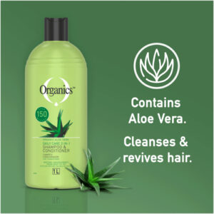 organics daily hair care 2in1 shampoo and conditioner aloe vera 1l